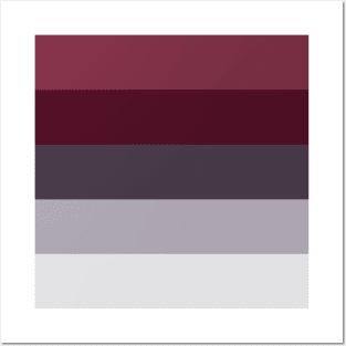 Preppy Trendy Winter Colors Ombre Grey Burgundy red plum stripes Posters and Art